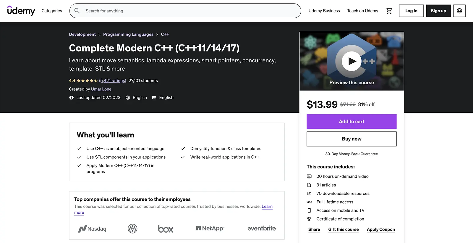 Complete Modern C++